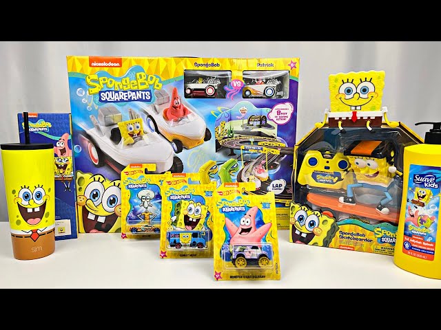 Spongebob Squarepants Toys Collection Opening Review | Spongebob Skateboard Hot Wheels