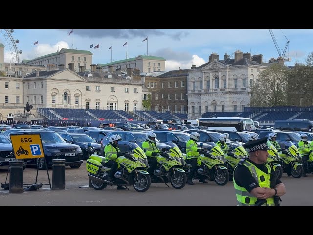 King Charles Coronation. Horse Guards Parade Became a Diplomats Car Park