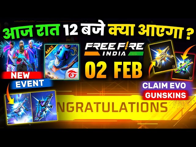 2 February 🔥 Tomorrow New Spin Event 🥳| Free Fire New Event | Evo Vault Event | FF New Event Today