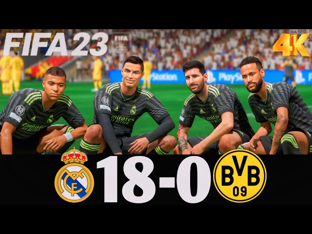 FIFA 23 - What Happen If Ronaldo Messi Neymar And Mbappe Play Together On Real Madrid