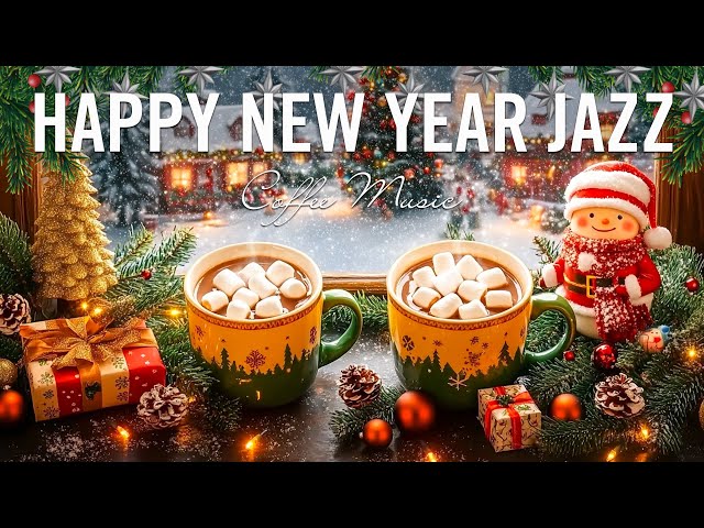 Happy New Year Jazz 2025🎉Sweet Jazz Coffee Music and Calm Bossa Nova Instrumental for Happy Holiday