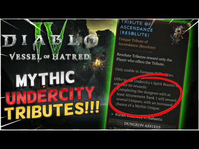 Diablo 4 Mythic Farming Made EASY with This Undercity Tribute Trick!