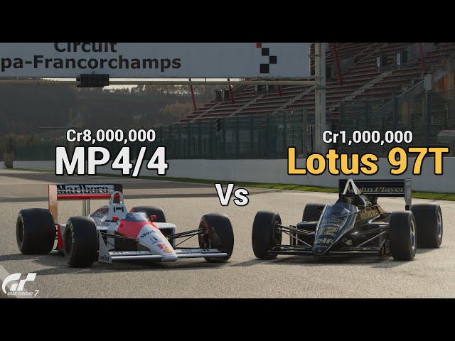 Gran Turismo 7 | McLaren MP4/4 '88 Vs Lotus 97T '85 - Circuit de Spa-Francorchamps [4K PS5]