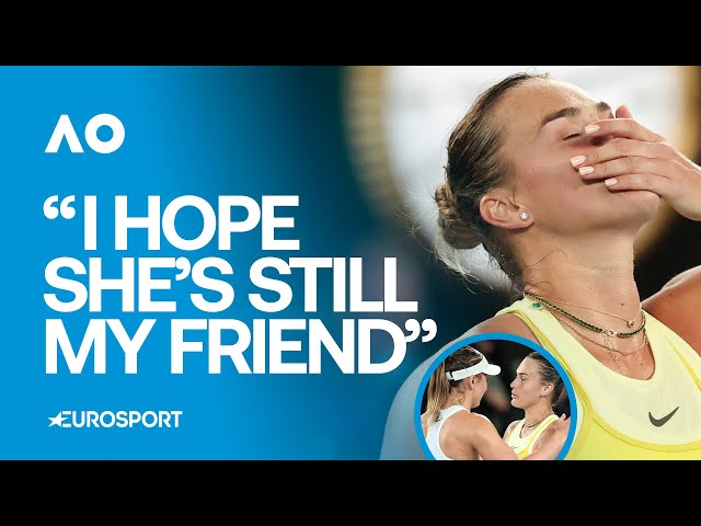 On-Court Interview: Sabalenka says she will take Badosa shopping after reaching #AusOpen Final 🤑