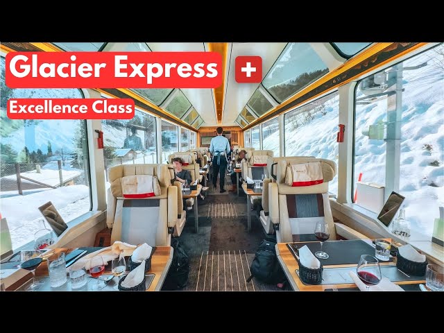 World’s Most Beautiful & Luxurious Snow Train Ride! Glacier Express Excellence Class |Switzerland 🇨🇭