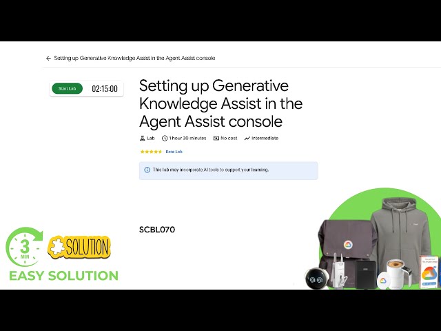 Setting up Generative Knowledge Assist in the Agent Assist console | Lab solution | #qwiklab