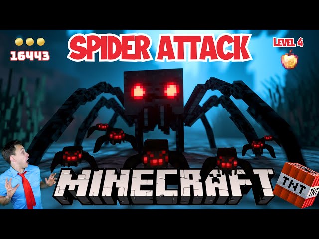 🕷️ Minecraft Spider Attack | 🕸️ Kids Brain Break, Workout and Fun PE Game