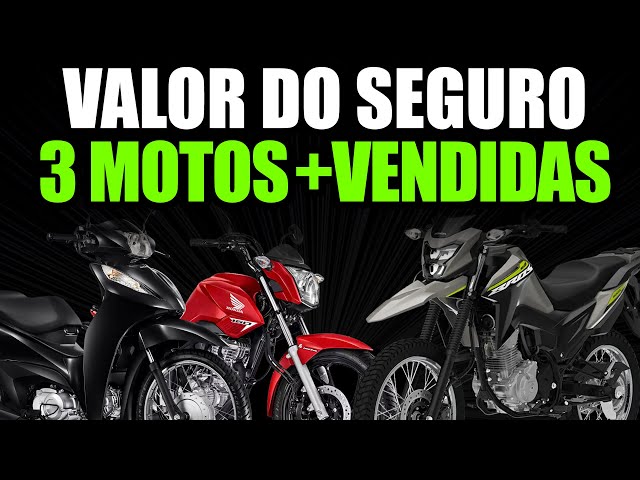 Saiba o valor do seguro das 3 motos mais vendidas do Brasil