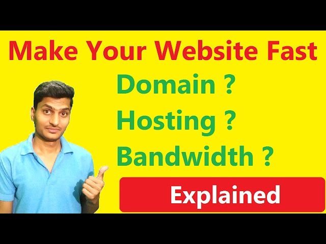 How to make  website faster | What is domain,hosting and bandwidth explained in hindi | Mr Technical