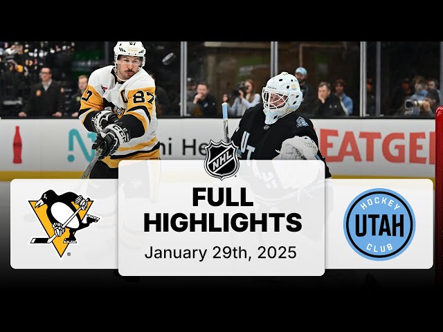 NHL Highlights | Penguins vs. Utah Hockey Club | January 29, 2025