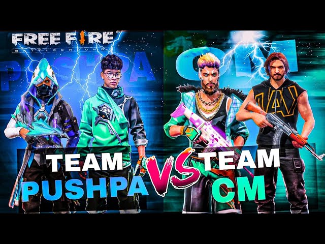 "Team Pushpa vs Team CM: Squad Vs Squad in Free Fire Custom Match!" #freefire #garenafreefire #bgmi