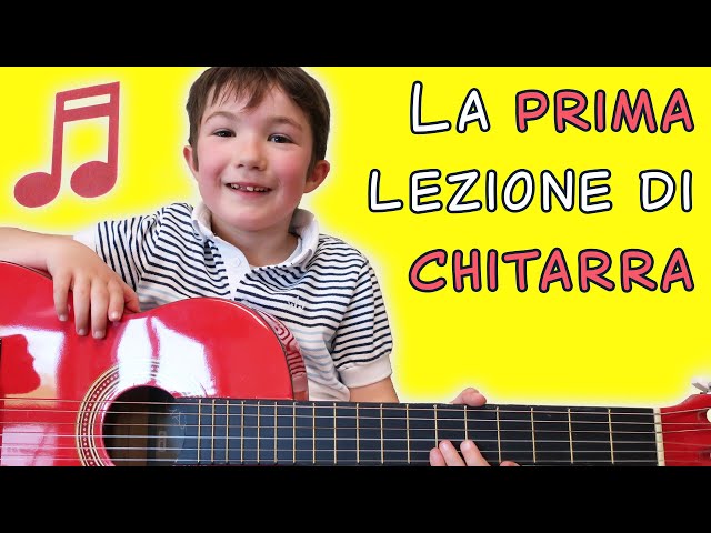 🎸👦La prima lezione di chitarra per bambini! - Tutorial di chitarra per bambini - scaccia le briciole