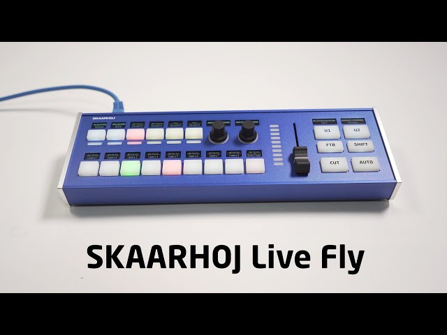 The SKAARHOJ Live Fly - the midsize vision mixing control panel