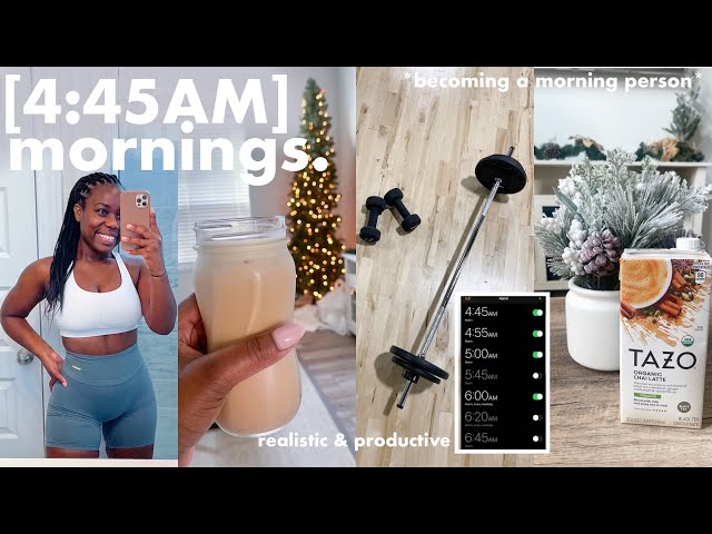 4:45AM MORNING ROUTINE | how to become an *early* morning person + healthy habits for weight loss