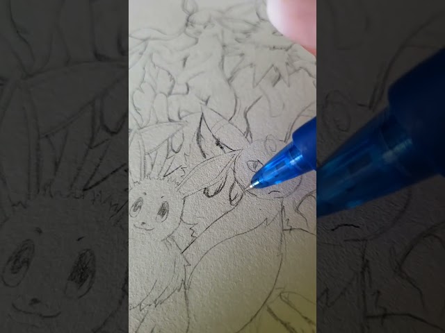 Eeveelutions!❤️ #art #drawing #video #artist #painting #artwork #sketch #love #pokemon #fanart #like