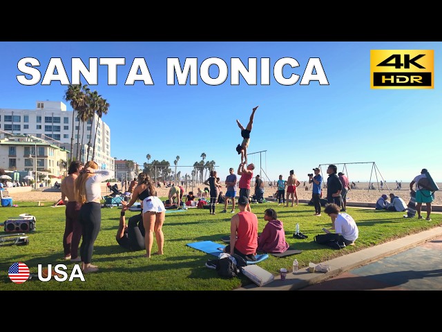 Santa Monica Walking | Santa Monica Beach to Venice Beach | USA 🇺🇸 | December 2024 | 4K HDR