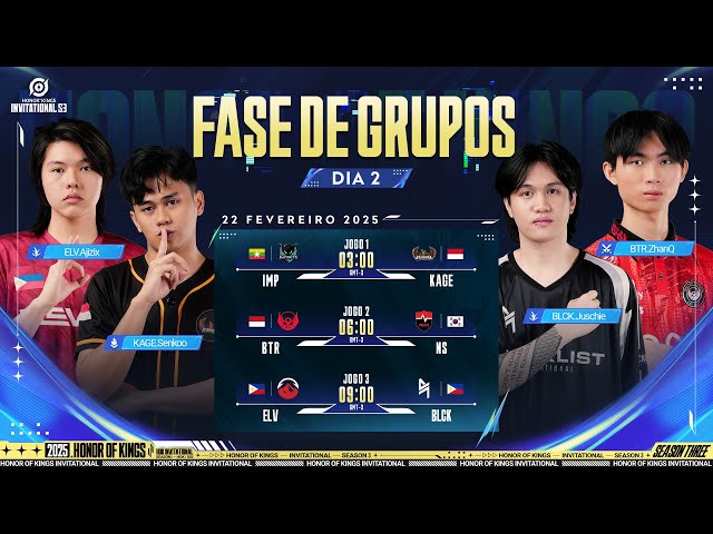 [PT-BR] Honor of Kings 2025 Invitational Season 3 | Fase de Grupos Dia 2