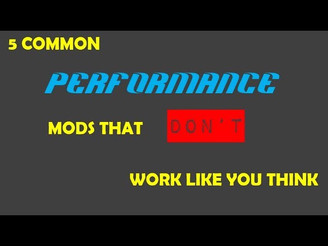 5 Performance Mods That Don't Work Like You Think