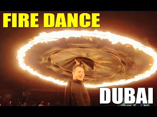 Amazing Fire Dance at a Desert Safari Camp in Dubai