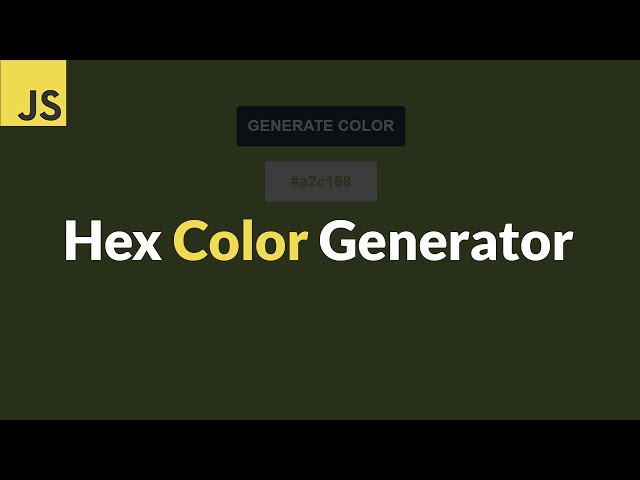 Hex Color Generator | JavaScript Bangla Project