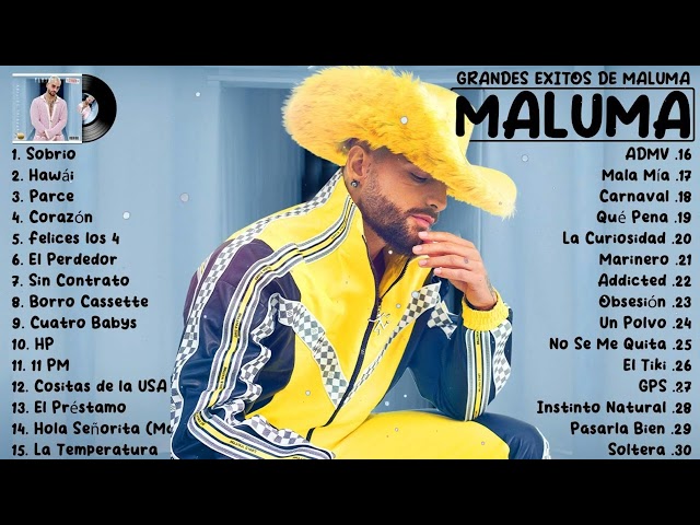 MALUMA MIX 2023 - MALUMA SUS MEJORES CANCIONES - LOS MEJORES EXITOS DE MALUMA - REGGAETON 2023