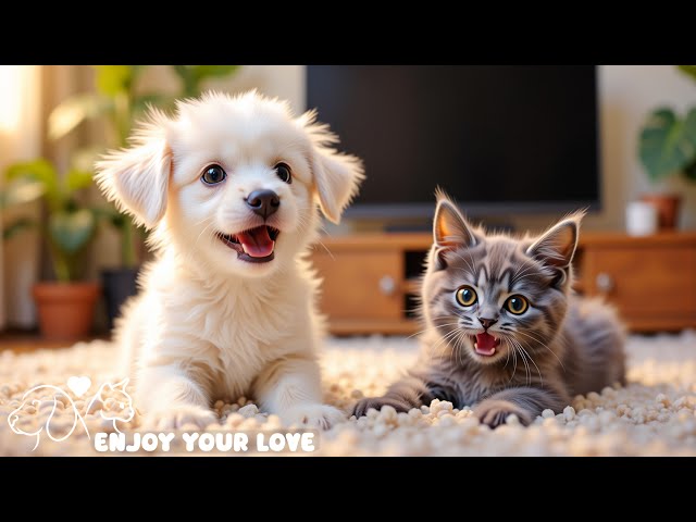 Funny Dogs and Cats 2025, Video of dogs and cats playing with relaxing music#2025