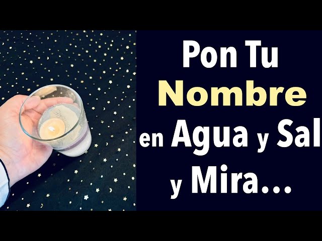 PON TU NOMBRE en AGUA y SAL y MIRA... ✨ Limpia Brujerías y Mal de Ojo