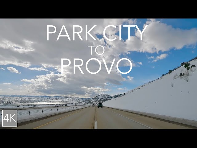 Park City to Provo Utah Scenic Drive 4K - Snowcapped Winter Wonderland