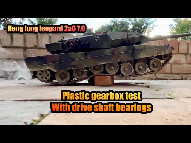 PLASTIC GEAR BOX WITH SHAFT BEARINGS TEST,RC TANK HENG LONG LEOPARD 2A6 BEGINNERS GUIDE PLASTIC 7.0