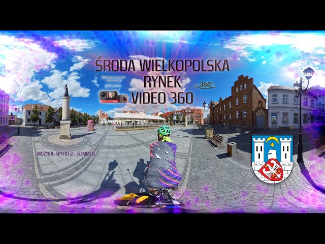 Sroda Wielkopolska Rynek Video 360 degrees, Spyro 2 - Glimmer music, cycling, 3rd person view