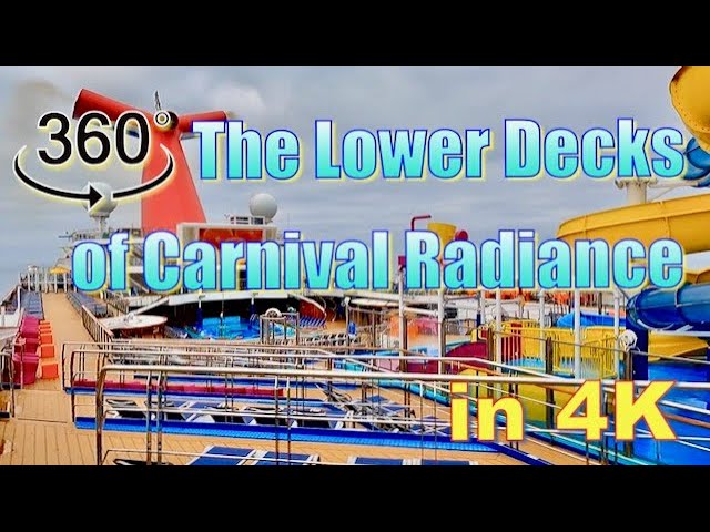 360° Walk on the Lower Decks of the Carnival Radiance in 4K