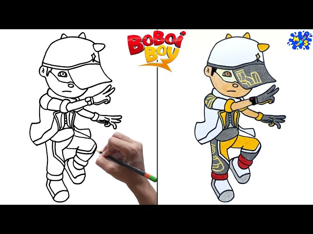 How to draw Boboiboy Solar || Step by Step