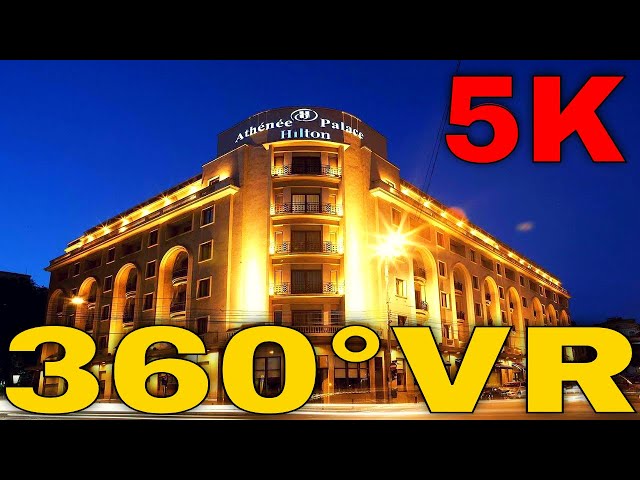 360° VR Athénée Palace Hilton Bucharest Central Area Downtown Visit Romania Travel 5K 3D HD 4K