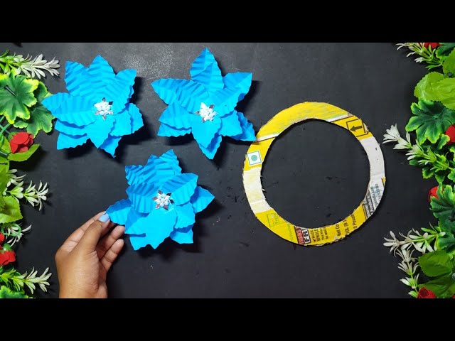 Amazing Flower Wall hanging idea | Paper Craft For Home Decoration | Cardboard Crafts #trendingvideo