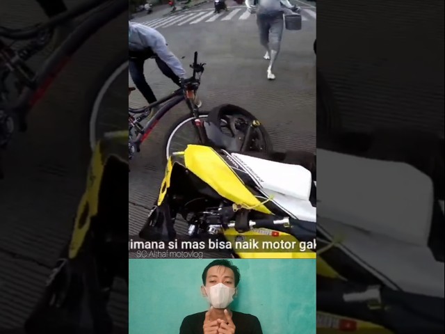 R25 TABRKN SAMA SEPEDA, SMPE VELK NYA PENYOT, UDH SLAH NYOL*T #shortvideo #viralvideo #motovlog