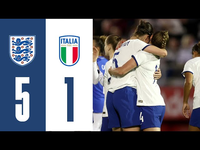 Wubben-Moy Scores First Lionesses Goal! | England 5-1 Italy | Highlights