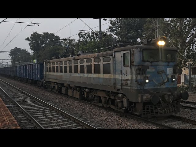 "High Acceleration by Old Loco" WAG7 leading BOXN skipping Narwana Jn.