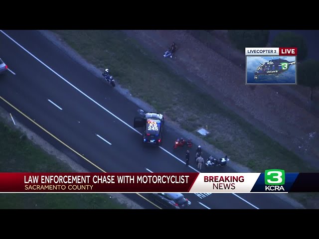 LiveCopter 3 captures high-speed motorcycle chase in Sacramento County