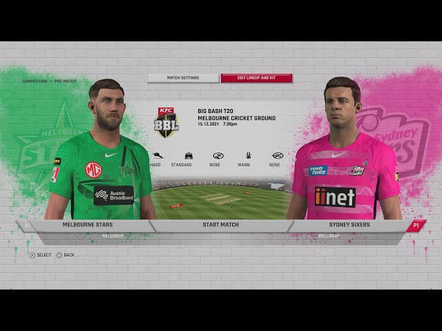 CRICKET 22 | BBL 11 Melbourne Stars vs Sydney Sixers Match 13 PS5 GAMEPLAY