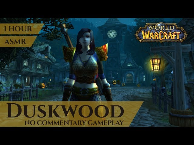 WoW Classic Duskwood - Gameplay, No Commentary, ASMR (1 hour, 4K, World of Warcraft Vanilla)