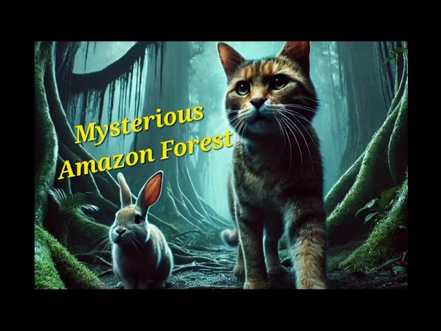 Cat 🐈 and Rabbit's 🐇 Jungle Escape  #CuteAnimals #AnimalRescue #cat #animation #ai #rabbit