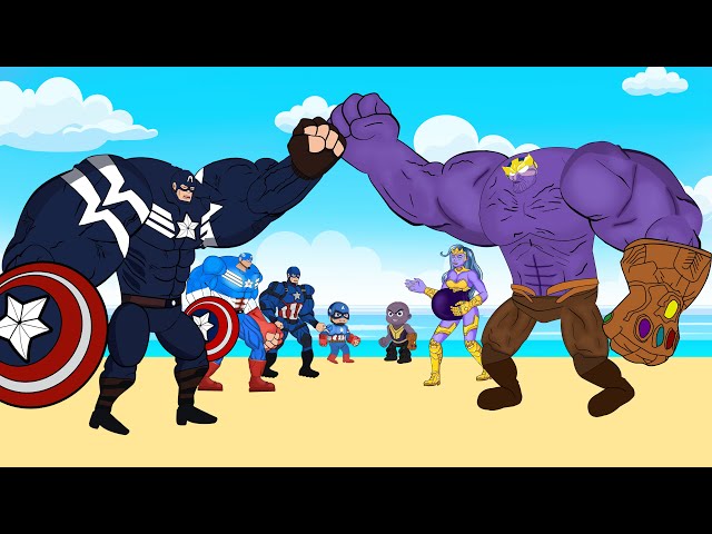 Avenger Assemble: CaptainAmerica vs Thanos - Exploring Superheroes Evolutionary Power: Who Will Win?