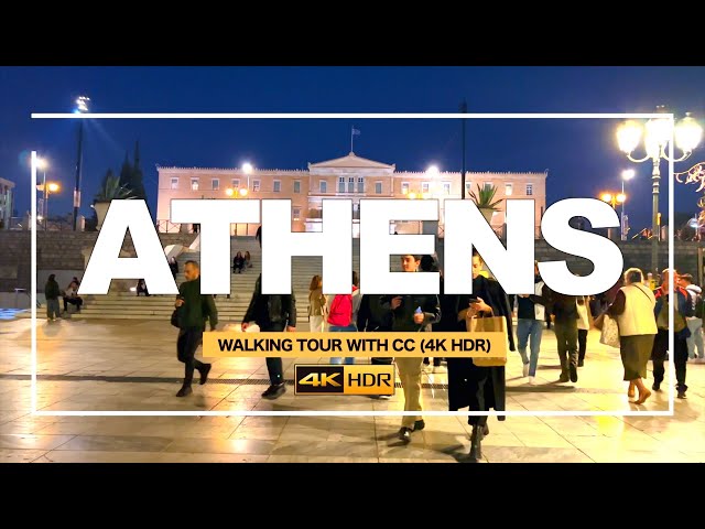 ATHENS, GREECE 🇬🇷 ATHENS NIGHTLIFE DISTRICT GREECE [FULL TOUR WITH SUBTITLES, 4K-HDR]