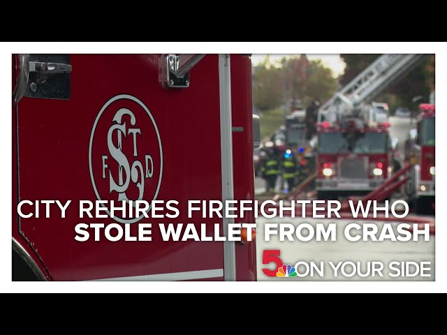 Firefighter stole a wallet from a teen involved in a crash; the city has rehired him