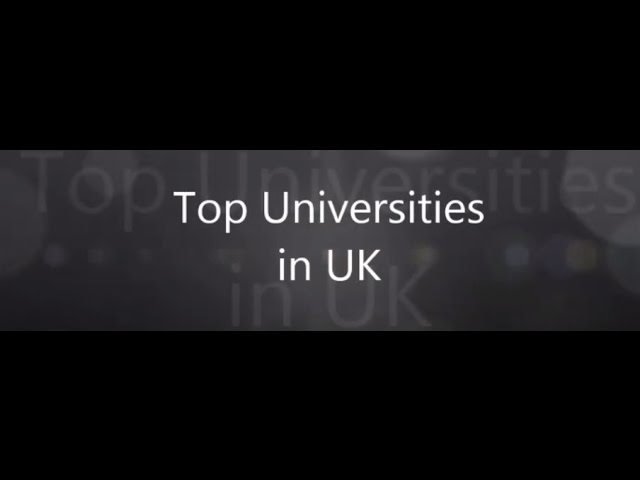 Top Universities in UK