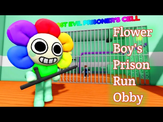 Flower Boy's Prison Run Obby Walkthrough Full Gameplay | GAMING FILLAMENT #roblox #obby #scary