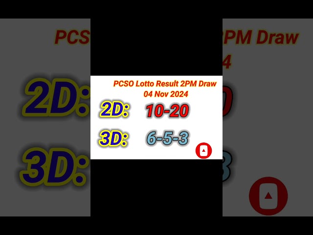 Lotto Result Today 2pm live draw 4 November 2024 Swertres Ez2 PCSO complete 2pm result today