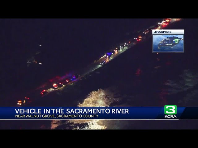 Person seen inside vehicle before it submerged in Sacramento River, CHP says