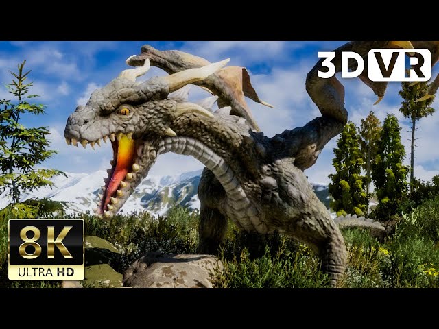 VR180 3D VIDEO | Dragon in front of you - 8K ULTRA HD 60FPS