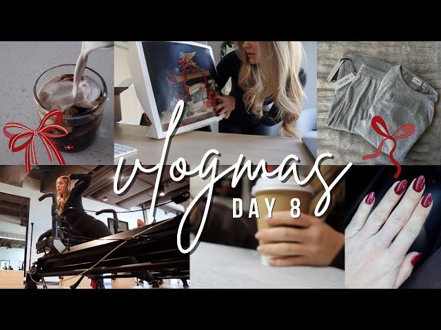 Romanticizing the holidays ✨ red nails, pilates class & going to Enchant! VLOGMAS DAY 8